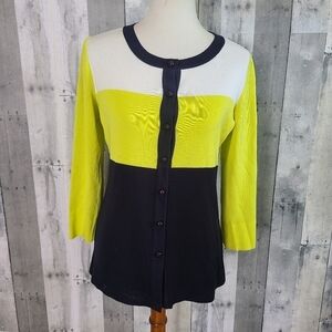 MISOOK XS Colorblock Button Front Cardigan